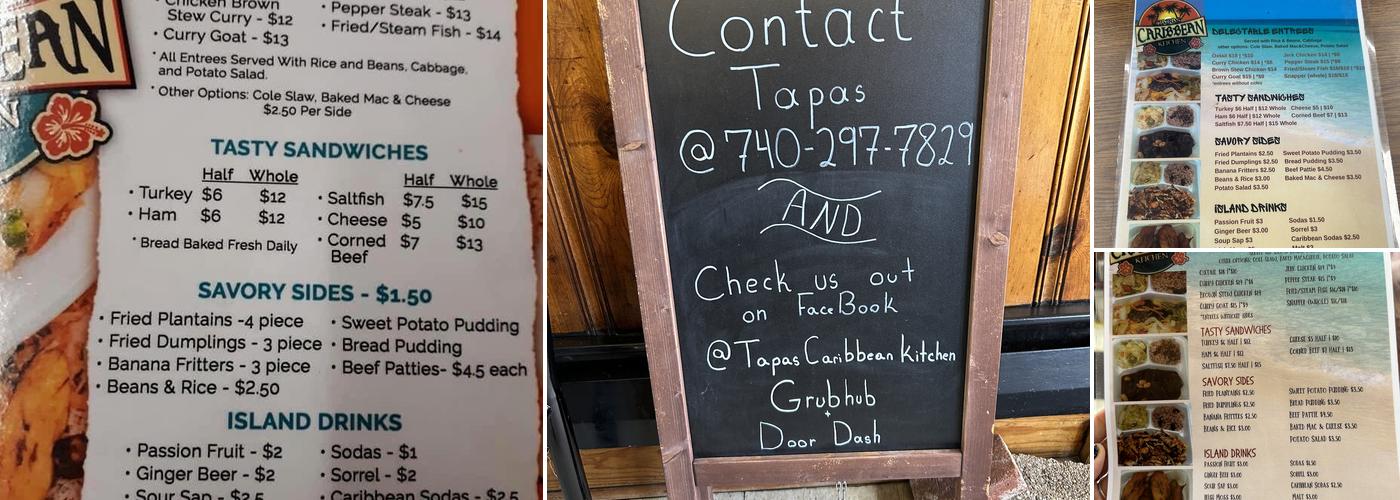 Tapa’s Caribbean Kitchen Menu