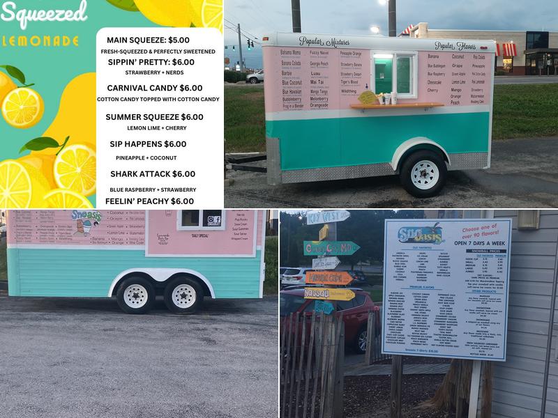 Snoasis Shaved Ice Menu