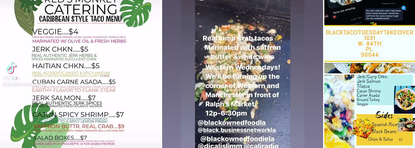 Red's Monkey Catering_llc Menu