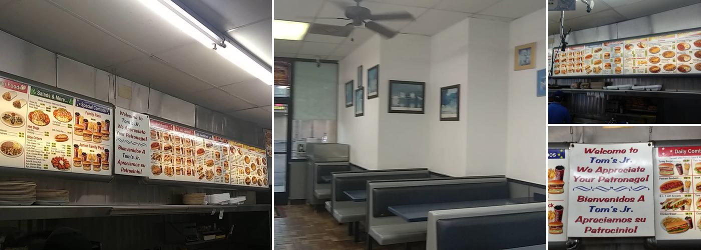 Tom’s Jr. Burgers Menu