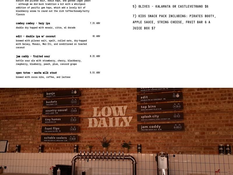 Low Daily Menu