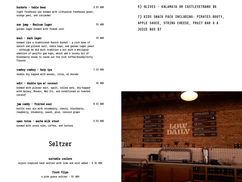 Low Daily Menu