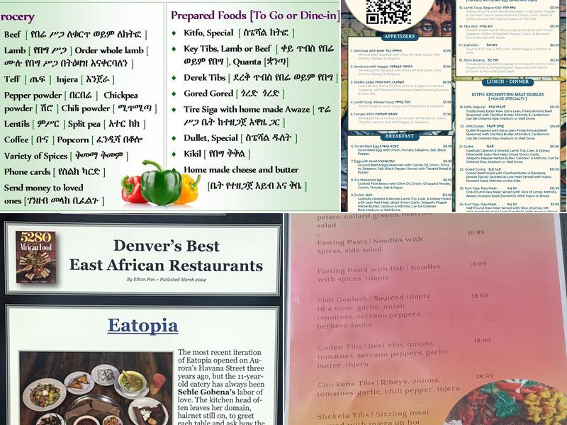 Eatopia: Eat Ethiopian Menu