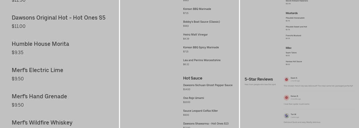 El Papi Sandwiches Menu