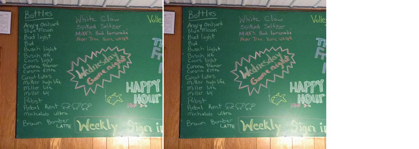 Chilled Stein Menu