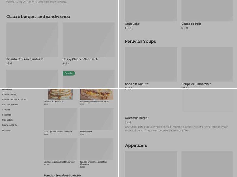 Las Americas Steak House Menu