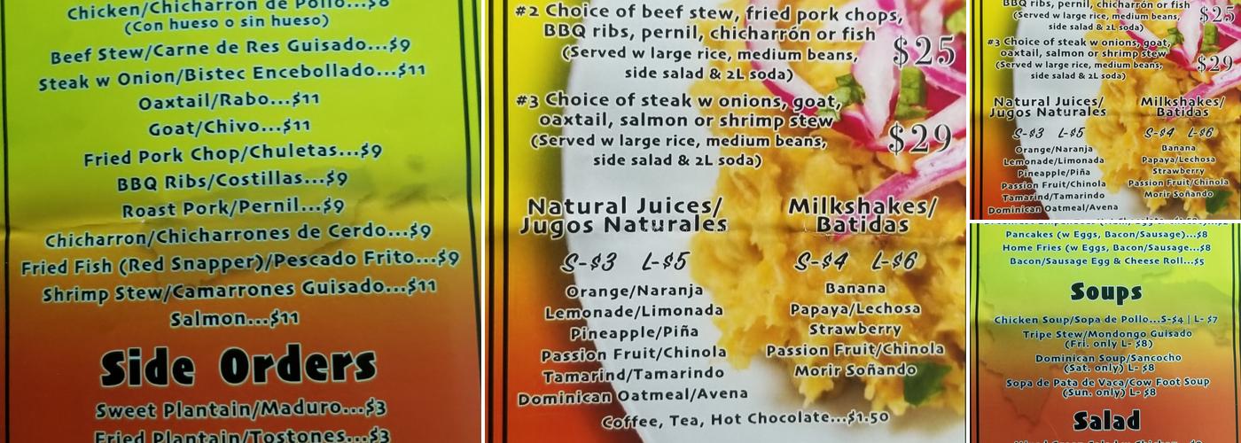El Concón Menu