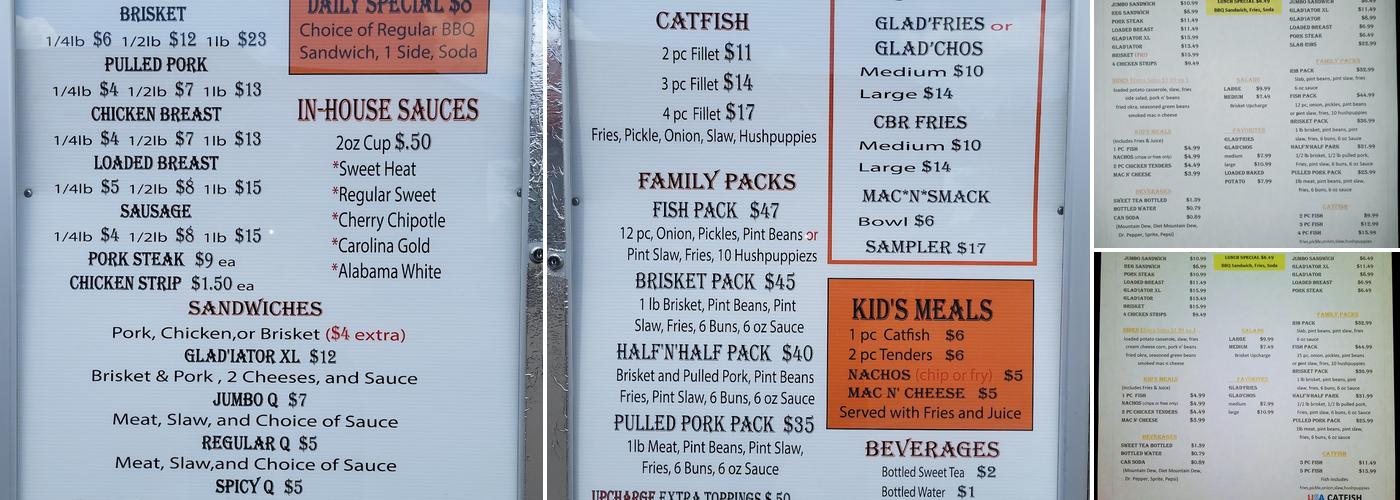 Gladish's BBQ Menu