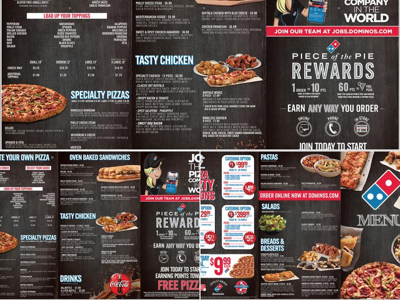Domino's Pizza Menu