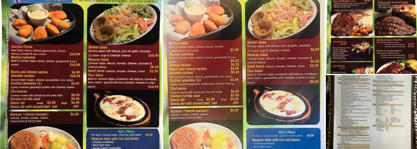 El Azteca Menu