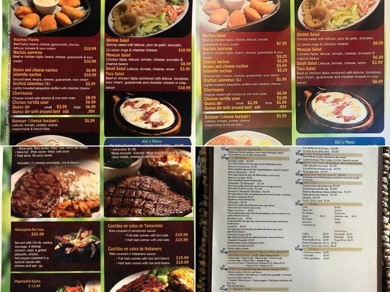 El Azteca Menu
