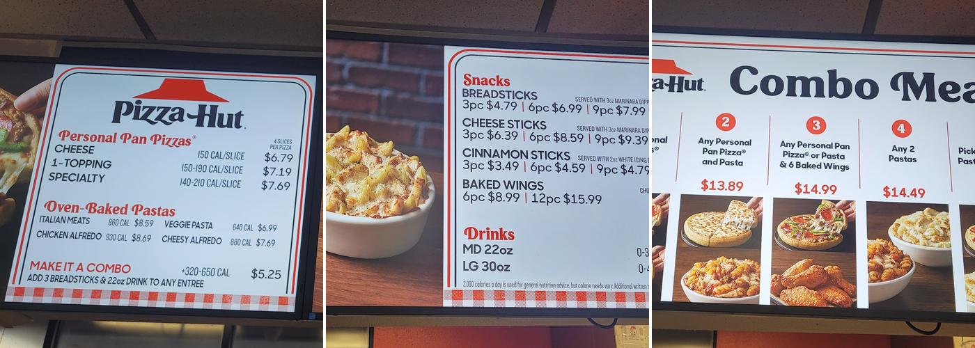 Pizza Hut Express Menu