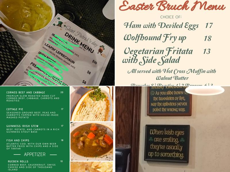 Wolfhound Irish Pub Menu