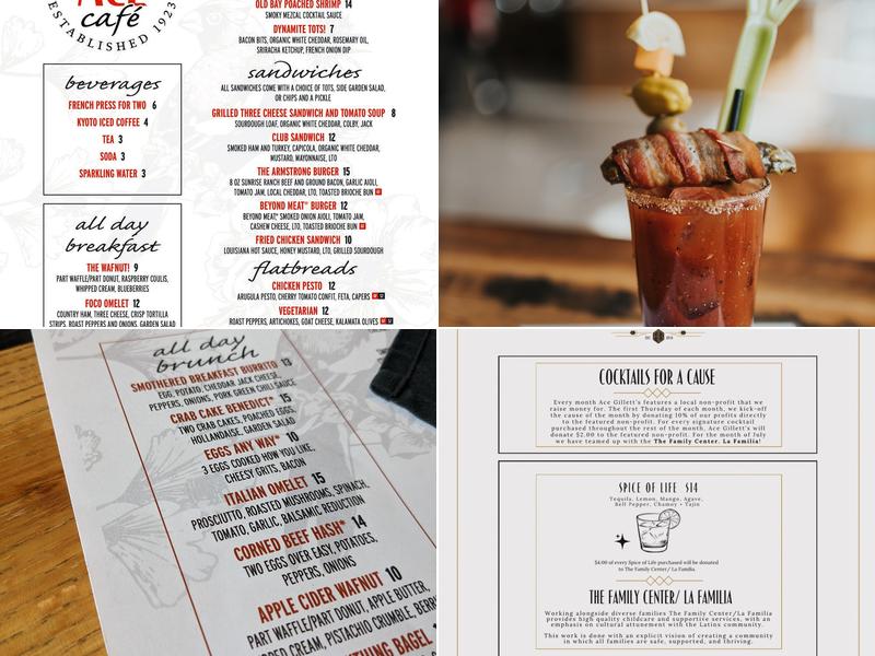 Ace Café Menu