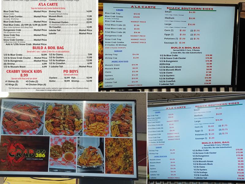 Crab Shack 386 Menu