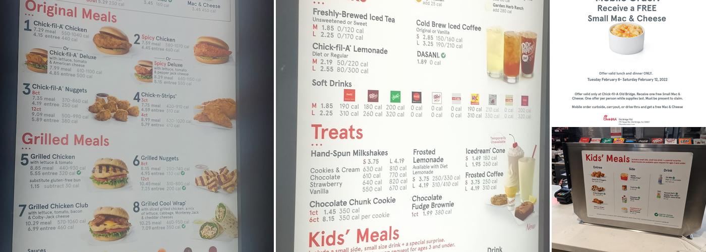 Chick-fil-A Menu