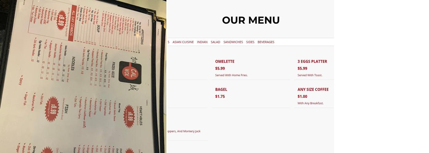 Wok Republic Indo-Chinese Restaurant Iselin Menu