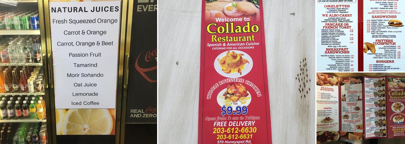 Collado Restaurant Menu