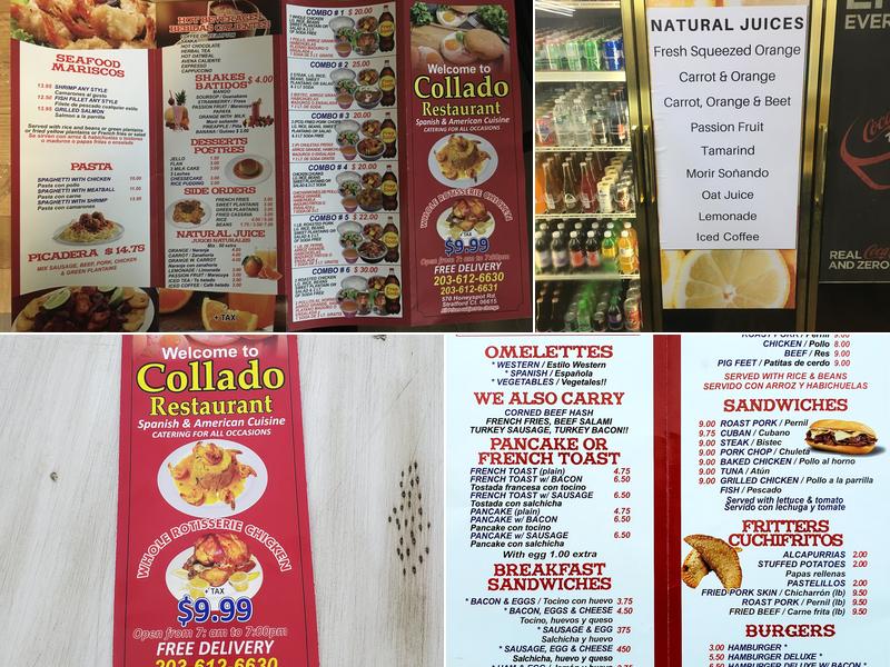 Collado Restaurant Menu