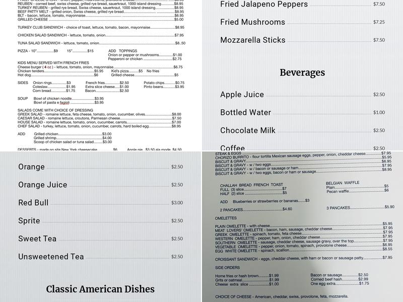 American Pie Restaurant Menu