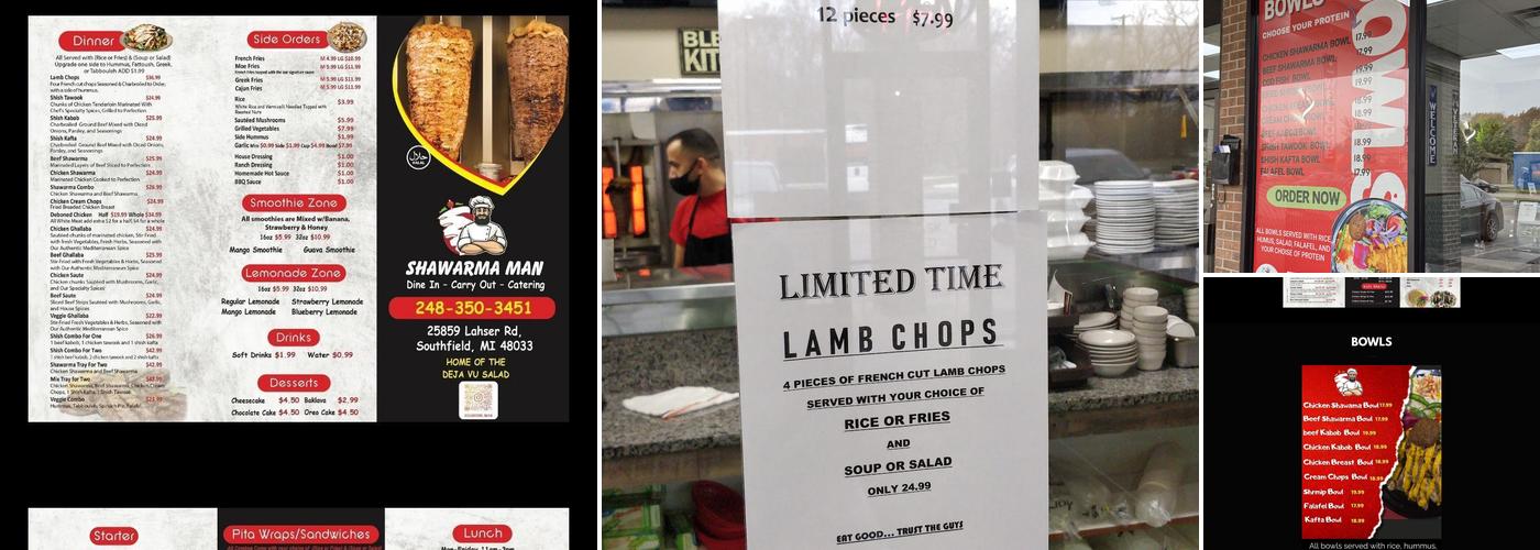 SHAWARMA MAN Menu