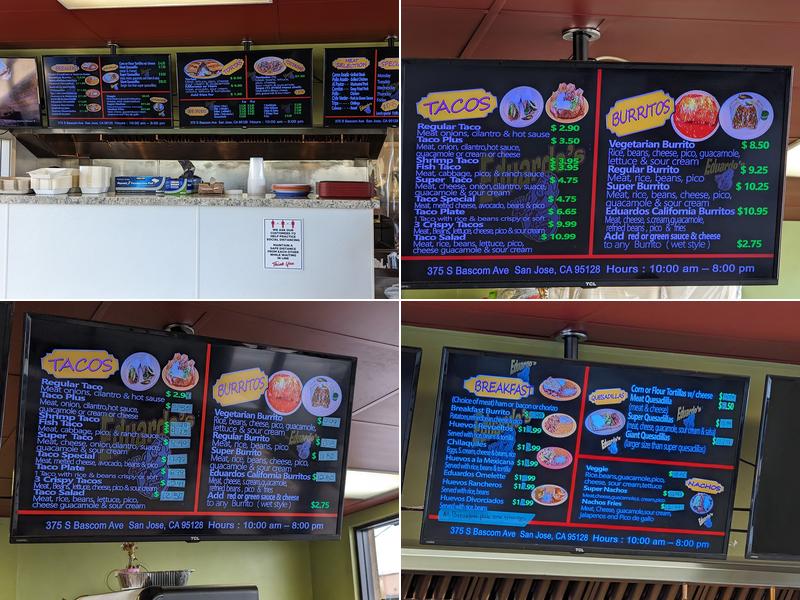 Taqueria Eduardo Menu