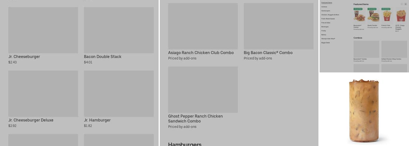 Wendy's Menu