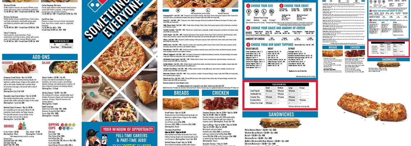 Domino's Pizza Menu