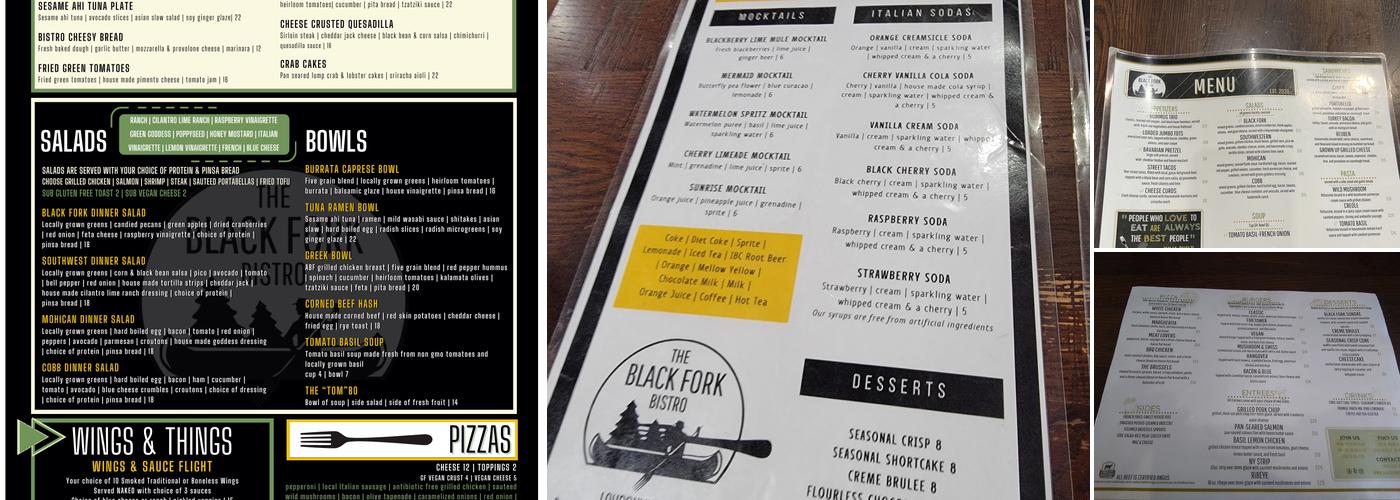 Black Fork Bistro Menu