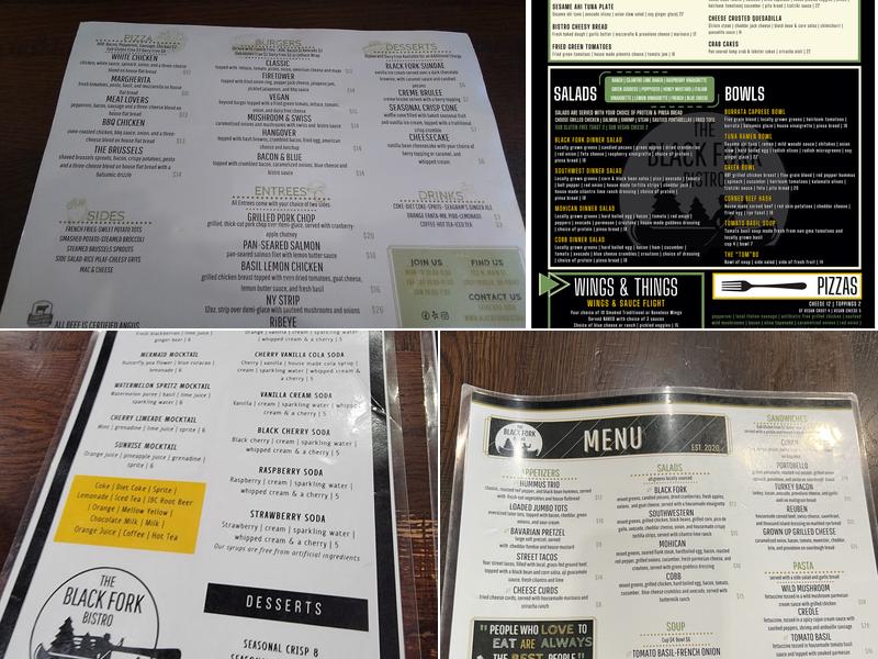 Black Fork Bistro Menu