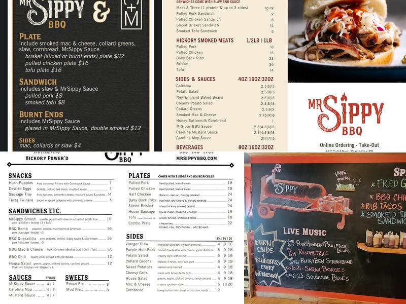 MrSippy BBQ Menu