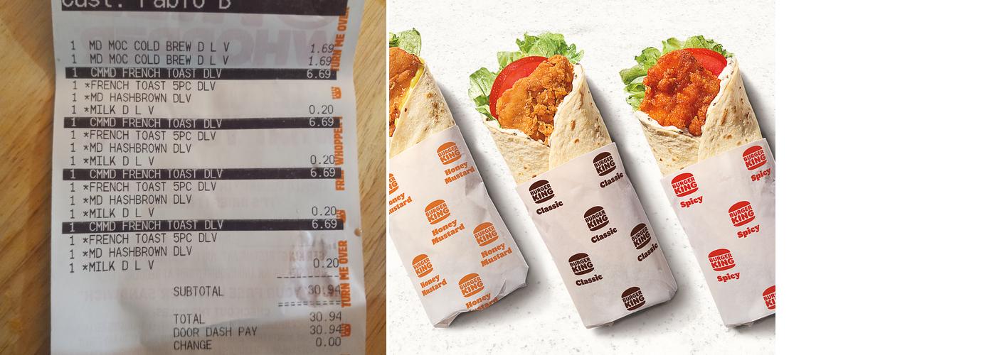 Burger King Menu