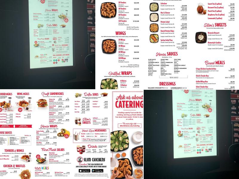 Slim Chickens Menu