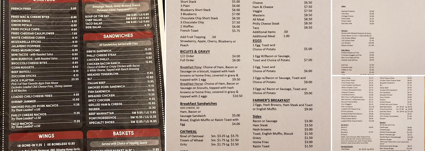 Mac's Diner Menu