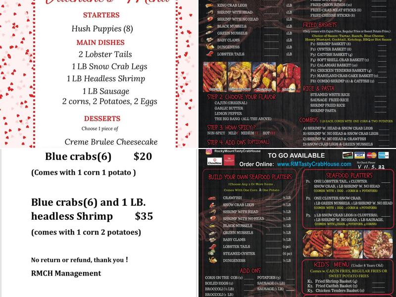 Tasty Crab House - Rocky Mount Menu