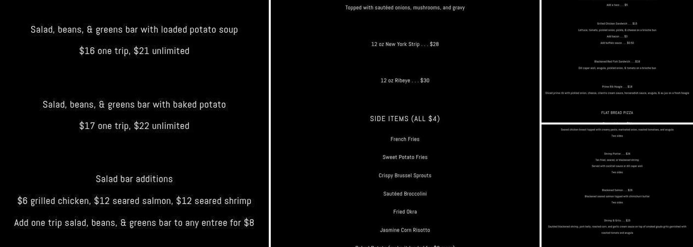 John Henry's Grill Menu