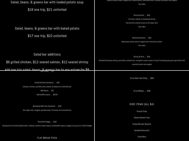 John Henry's Grill Menu