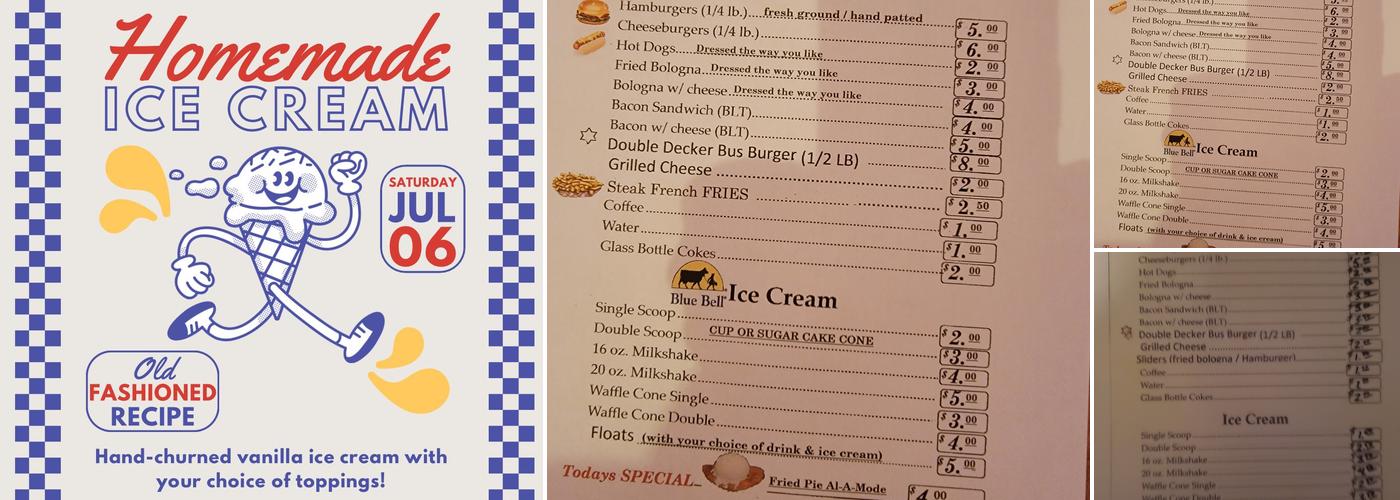 Ike's Amish Depot and General Store Menu