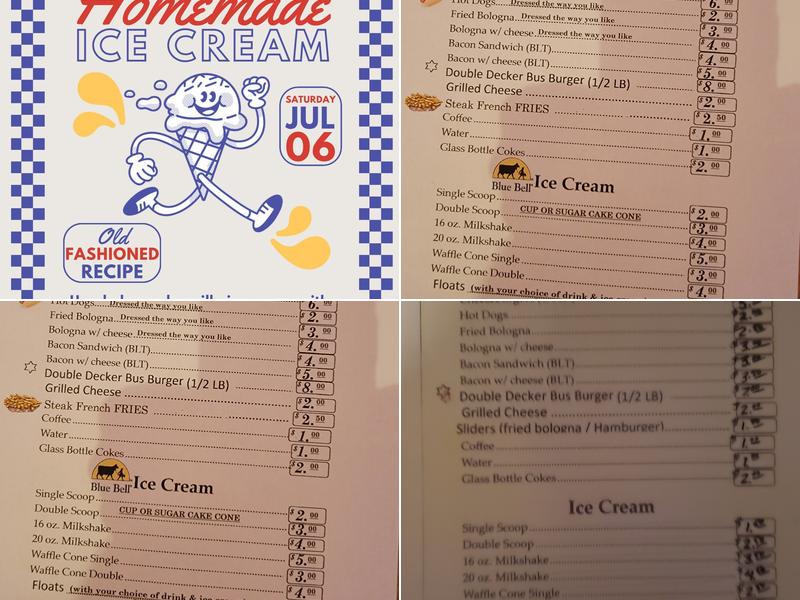 Ike's Amish Depot and General Store Menu