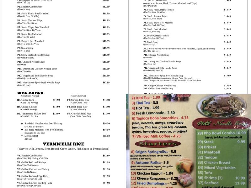 Pho Place Menu