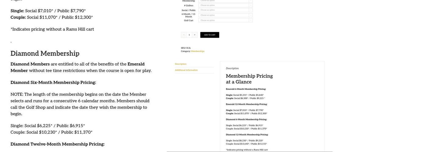 Rams Hill Restaurant Menu