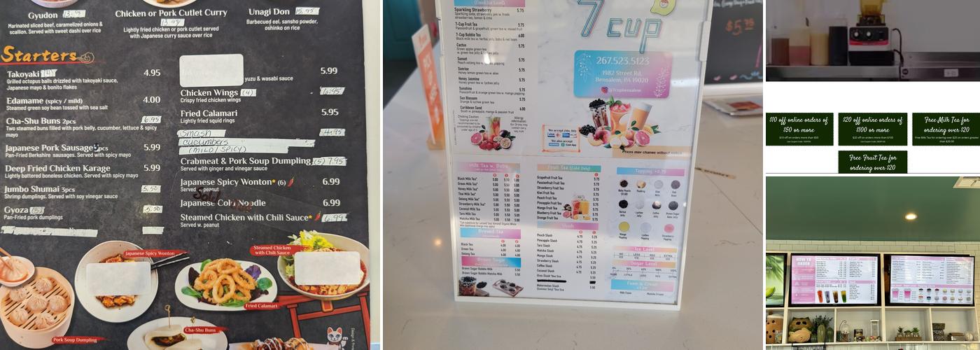 7-Cup Menu
