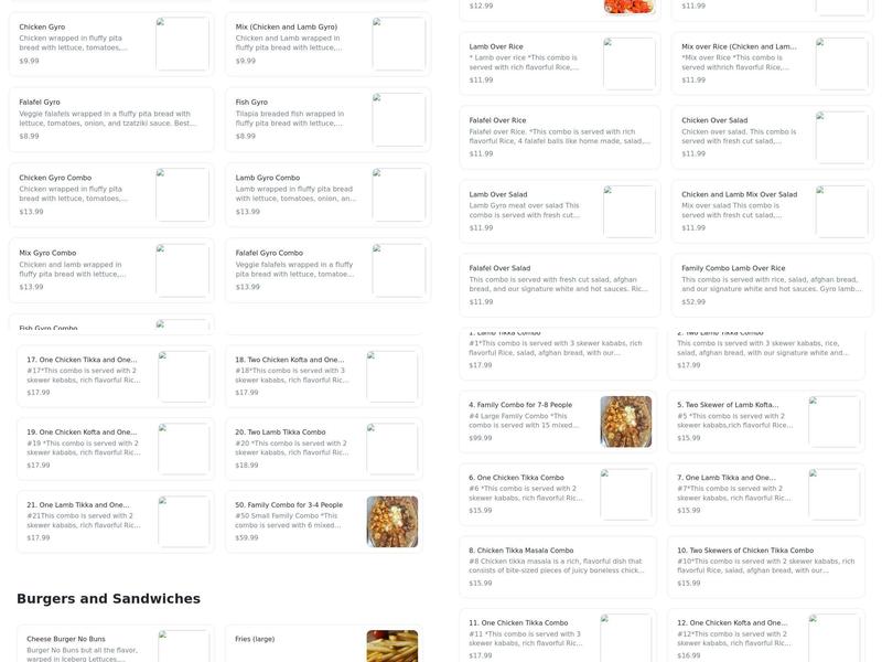 Halal Gyro Express & Kebab Menu