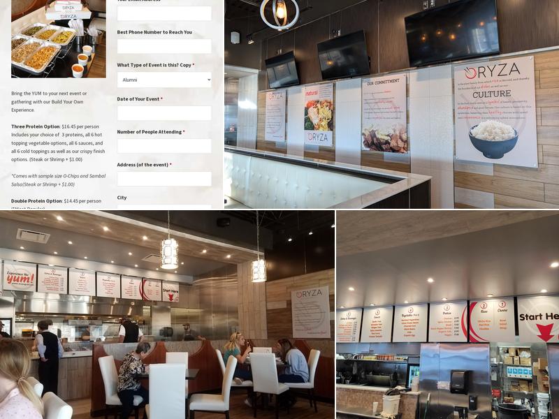 Oryza Asian Grill Menu