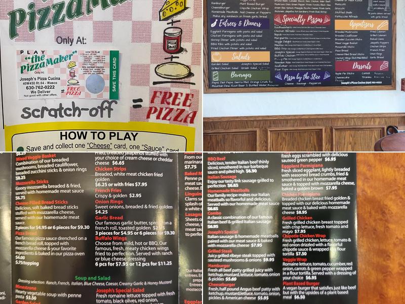 Joseph's Pizza Menu
