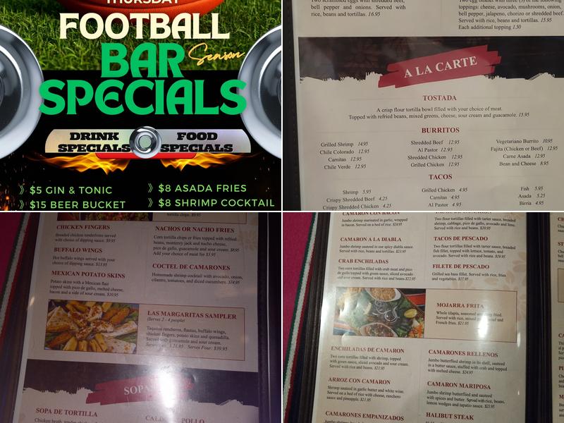 Las Margaritas Cocina & Cantina Menu
