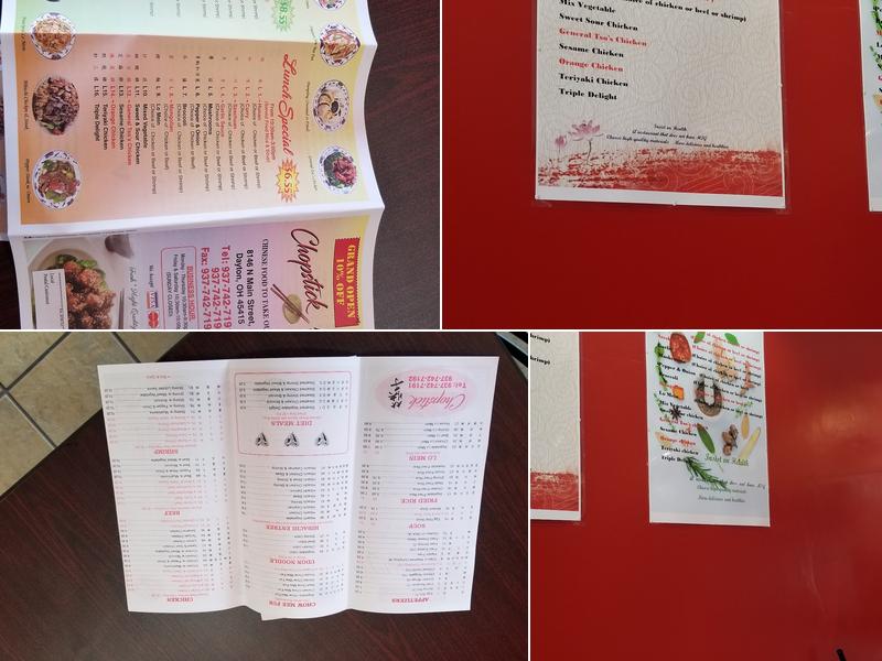 Chopstick Menu