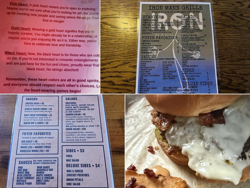 Iron Mann Grille Menu