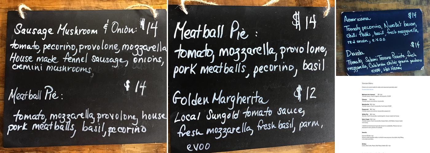 FTH Pizza Menu