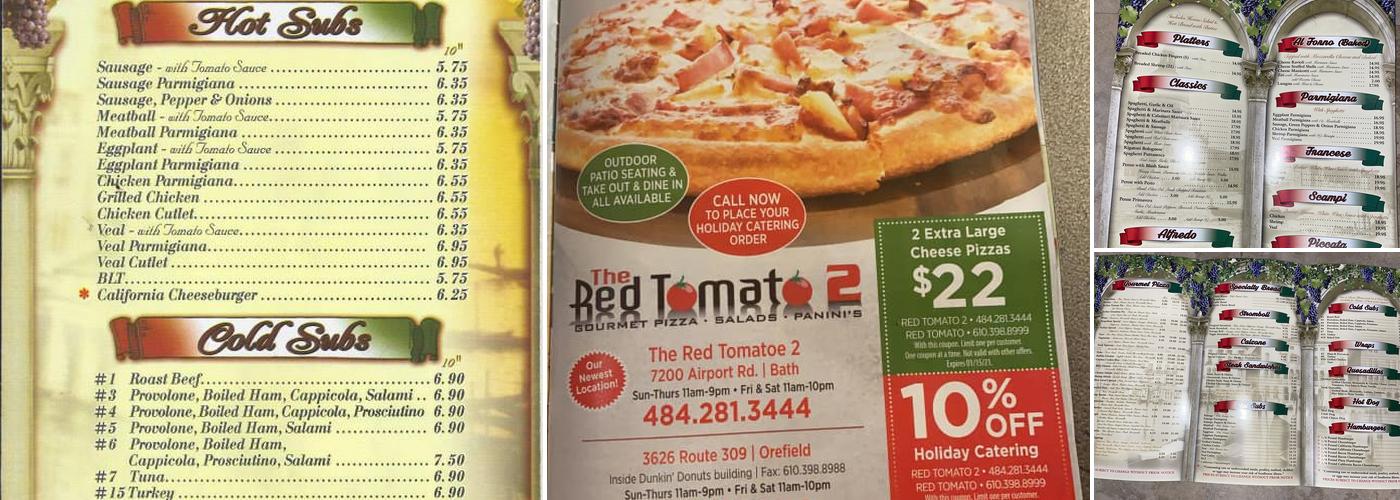 Isabella’s Pizza Menu